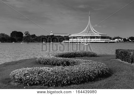 Ratchamongkol hall in Suanluang RAMA IX public park BangkokThailand