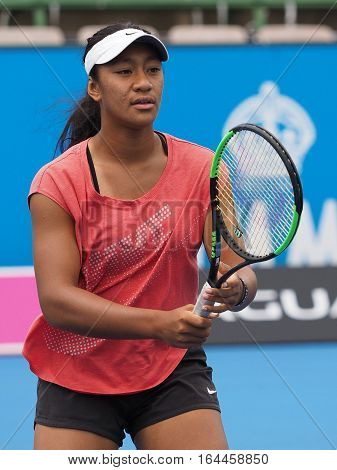 Melbourne Australia - January 9 2017: Destanee Aiava at the opening of the Kooyong Classic Exhibition tournament