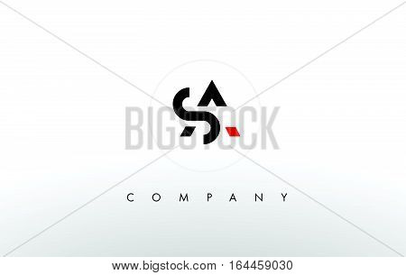 S A Logo. SA Letter Design Vector with Orange Color.