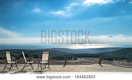 Tekirdag, Turkey - 17 December 2016: Landscape view of the city of Tekirdag in Turkey
