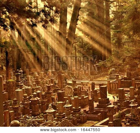 Okunoin kirkegård på Mount Koya
