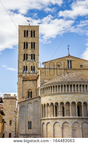Santa Maria Della Pieve Church In The Historical Center Of Arezzo