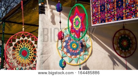 Hand made dream catchers at the Feria de Mataderos