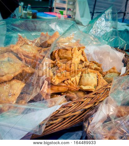 Deep fried puff pastry at the Feria de Mataderos