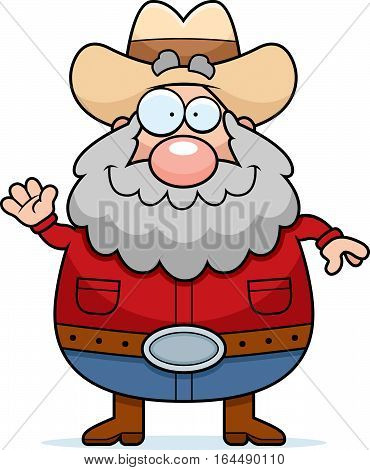 Cartoon Prospector Waving