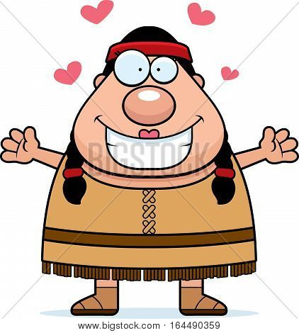 Cartoon Native American Hug