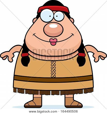 Cartoon Native American Woman