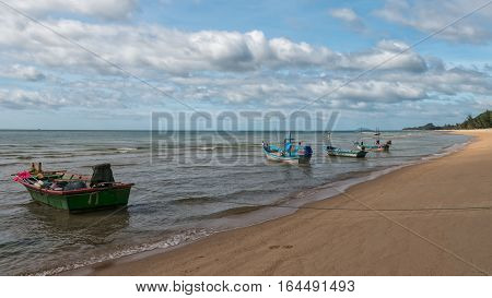 The sea coast in the province Chumpkhon in Thailand