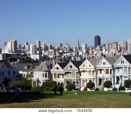 Boyalı Bayan Alamo Meydanı San Francisco