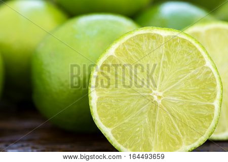Sweet Fresh Lemon In Natural Light On Old Wood