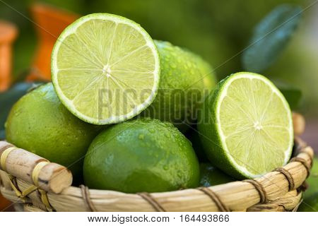 Sweet Fresh Lemon In Natural Light On Old Wood