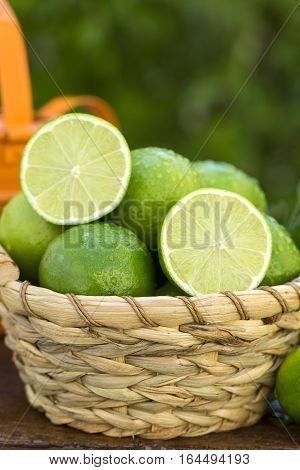 Sweet Fresh Lemon In Natural Light On Old Wood