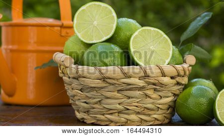 Sweet Fresh Lemon In Natural Light On Old Wood