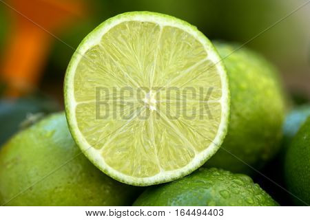 Sweet Fresh Lemon In Natural Light On Old Wood