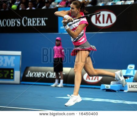 MELBOURNE, Avustralya - 19 Ocak: Lucie Safarova onu ilk turda kaybı v Çek Cumhuriyeti