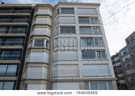 Architecture in Koksijde - Houses on the promenade