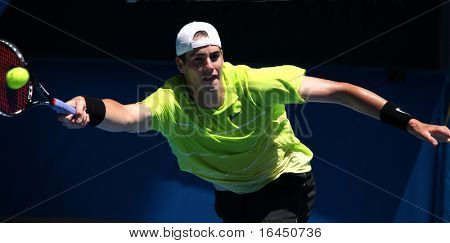 MELBOURNE, AUSTRALIA - JANUARY 24: John Isner  during  the 2010 Australian Open on January 24, 2010 in Melbourne, Australia