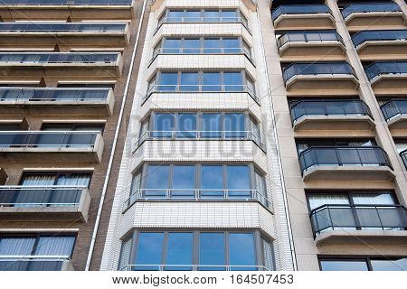 Architecture in Koksijde - Houses on the promenade