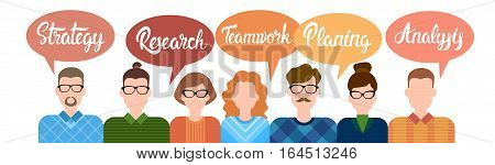 Business People Cartoon Character Set Man Woman Office Worker Collection Flat Vector Illustration