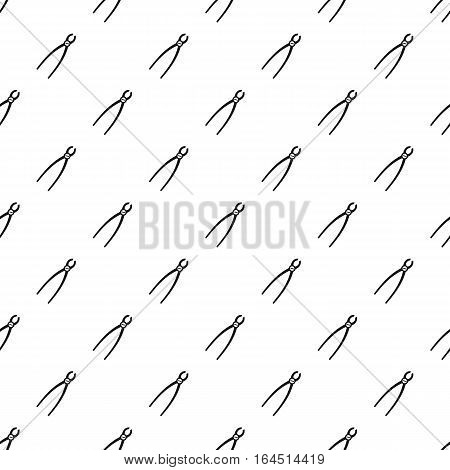 Forceps for removal teeth pattern. Simple illustration of forceps for removal teeth vector pattern for web