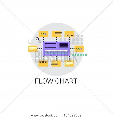 Flow Chart Analysis Concept Data Icon Vector Illustration