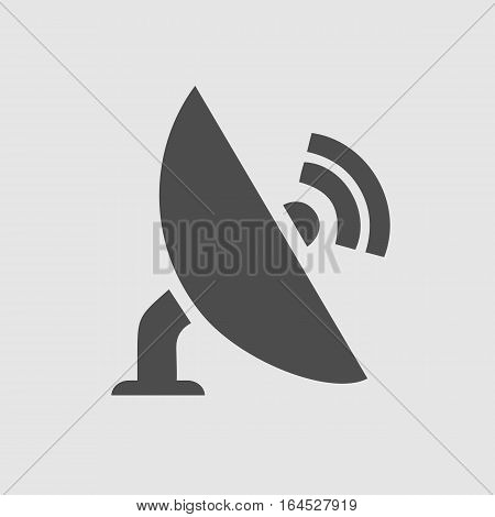 Satellite tv vector icon. Simple isolated vector EPS 10.