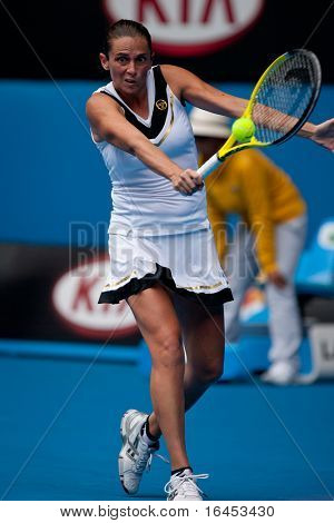 MELBOURNE - Januar 18: Roberta Vinci Italiens in ihre erste Runde Verlust zu Alicia Molik Australiens 