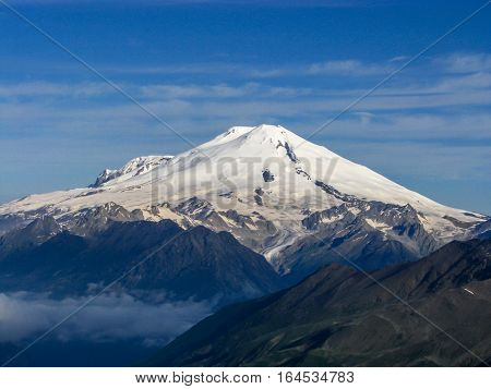 Mountain landscape in the area of Mount Elbrus. The gorge Adyr-Su Russia
