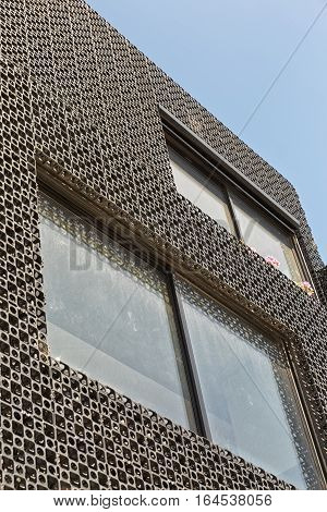 Melbourne Australia - February 2015: Contemporary 'Water Tank House' in Port Melbourne designed by ARM Architecture Featured in Grand Designs