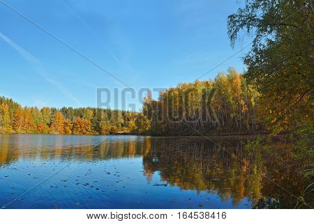 Autumn Beautiful Panoramic Rural Landscape