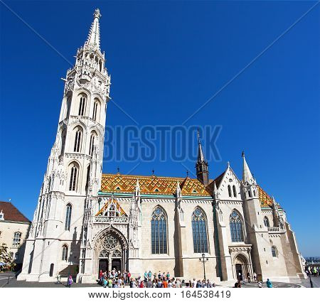 BUDAPEST HUNGARY 26th AUGUST 2016 - The Roman Catholic church Matthias Church Budapest Hungary