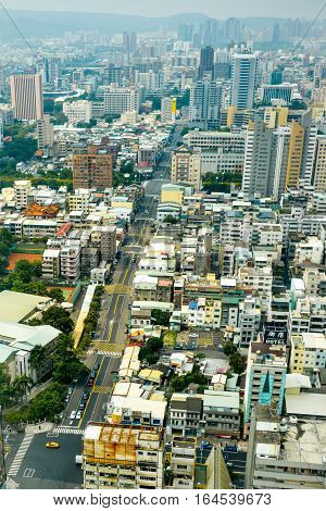 Aerial view of Kaohsiung City special municipality in the Republic of China on Taiwan Asia