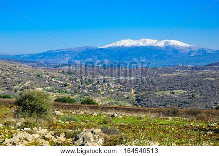 Hula Valley And Mount Hermon, Northern Israel