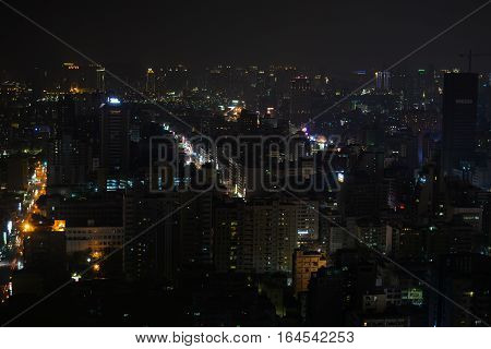 Aerial view of Kaohsiung City special municipality in the Republic of China on Taiwan Asia