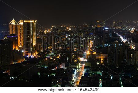 Aerial view of Kaohsiung City special municipality in the Republic of China on Taiwan Asia