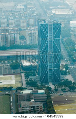 Aerial view of Kaohsiung City special municipality in the Republic of China on Taiwan Asia