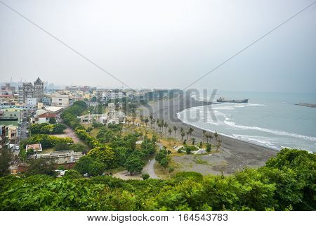 Aerial view of Kaohsiung City special municipality in the Republic of China on Taiwan Asia