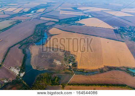 Aerial view of purlieus of Kiev City Ukraine