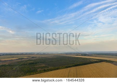 Aerial view of purlieus of Kiev City Ukraine