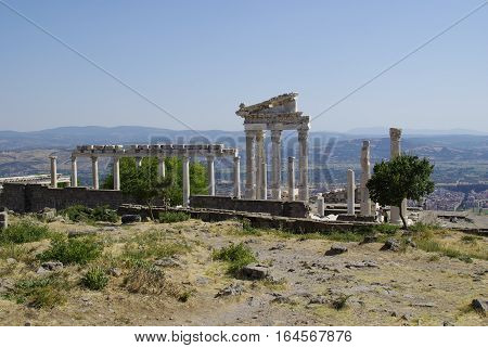 The Ruins Of Pergamon, Birthplace Of Hippocrates.