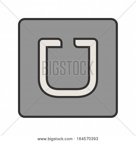 Uber, app, mobile icon vector image. Can also be used for social media logos. Suitable for mobile apps, web apps and print media.