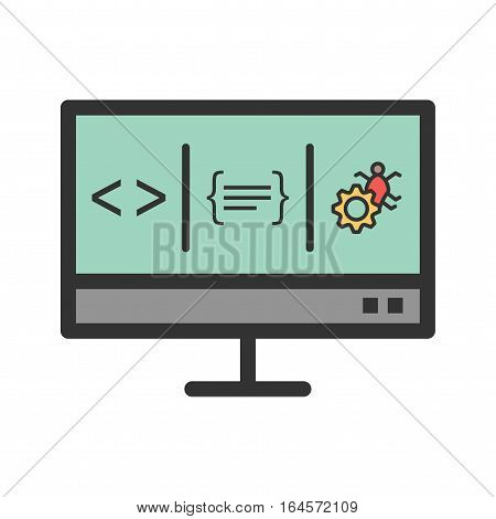Dashboard, mainpage, desktop icon vector image. Can also be used for software development. Suitable for mobile apps, web apps and print media.