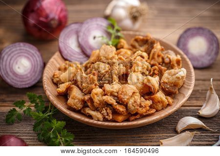 Fried Pork Greaves