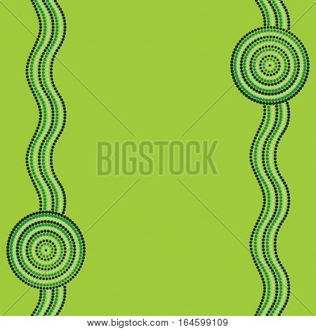 Australian Aboriginal Art Background In Vector Format.