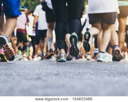 Marathon runners Group People Race Outdoor Sport Event