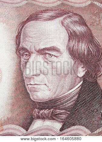 Josef Ressel portrait from Austrian money - 500 Schilling