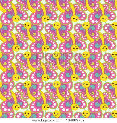 Seamless cute colorful butterfly pattern. Vector illustration