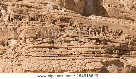 background stone wall texure of Sinai desrt