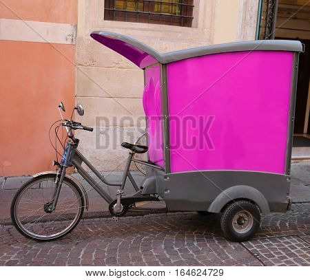 Vehicle With Pedals Type Bicycle Of A Express Courier