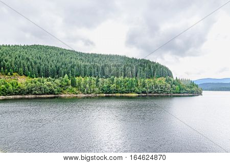 The Dam And Lake Oasa, River Sebes, Pine Forests, Sureanu Mountains